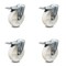 Service Caster 5 Inch Nylon Wheel Swivel Bolt Hole Caster Set with Total Lock Brake SCC SCC-BHTTL20S514-NYS-4 - alternate 1